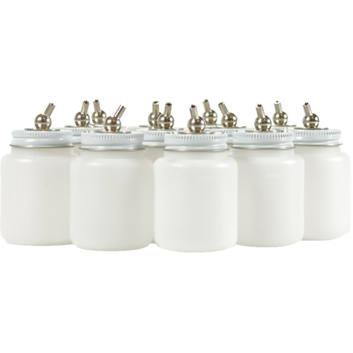 Preval 3oz Plastic Jar w/ Cov Assy & Dip 12pk