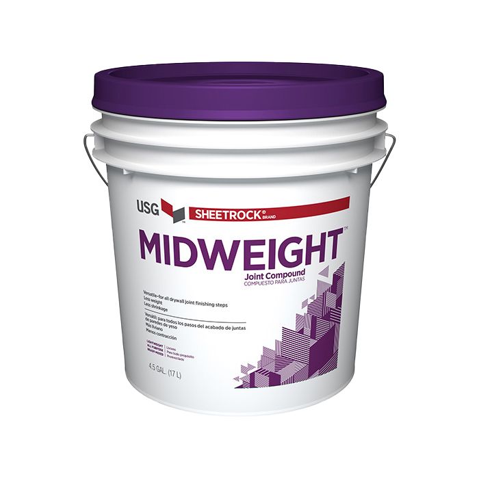 USG 4.5gal Midweight Joint Compound Purple Lid