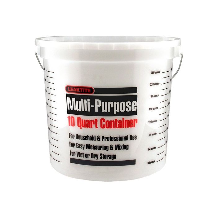 IPL / Leaktite 10qt Plastic Pail w/ Reinforced Rim Natural