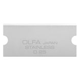 OLFA 40mm Stainless Steel Glass Scraper Blades 6pk