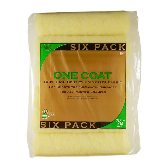 Merit Pro 9" x 3/8" Nap One Coat Roller Cover (6pk)
