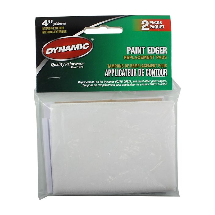 Dynamic 4" Interior/Exterior Molding & Trim Paint Edger Replacement Pads (2pk)