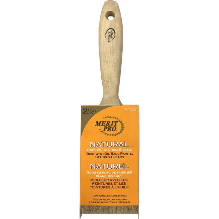 Merit Pro 100% White China Bristle Brushes