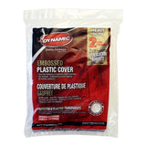 Dynamic 9' x 12' 2mil Flat Packed Embossed Clear Plastic Drop Cloth