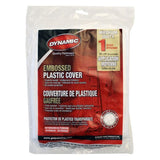 Dynamic 10' x 20' 1mil Flat Packed Embossed Clear Plastic Drop Cloth