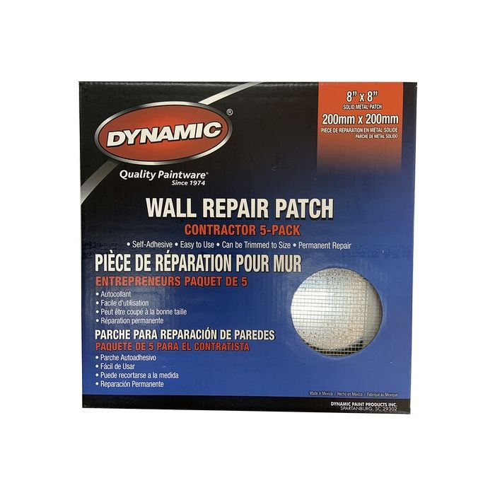 Dynamic 8" x 8" (200mm x 200mm) Drywall Repair Patch Contractor Pack (5pk)