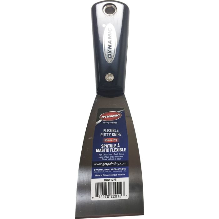 Dynamic 2" Nylon Handle Flex Putty Knife w/Carbon Steel Blade