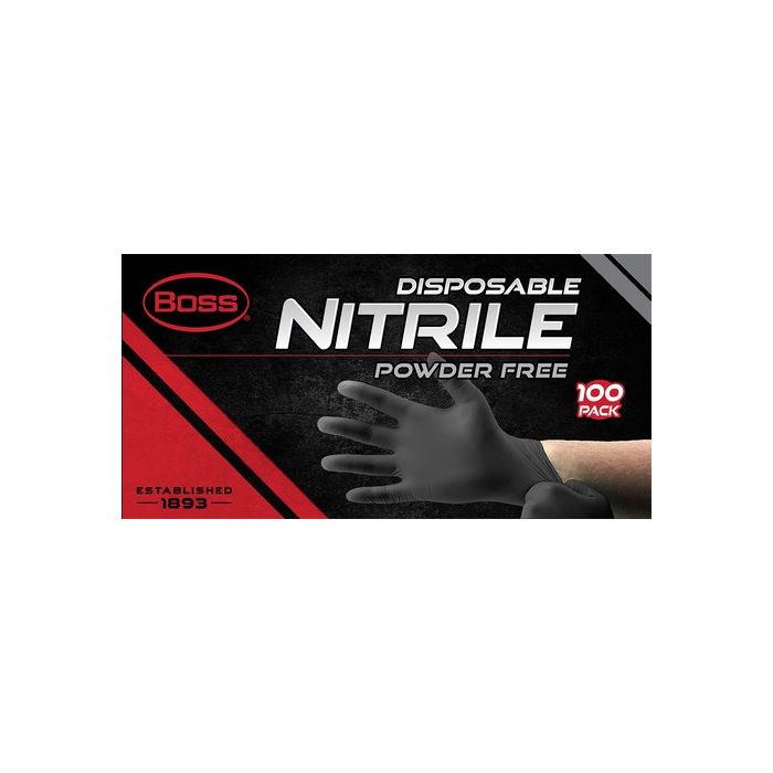 Boss 4 Mil Nitrile Disposable Gloves 100pk