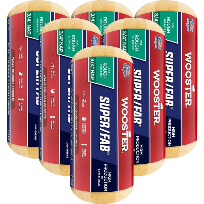 Wooster R241 9" x 3/4" Nap Super/Fab Roller Cover (100 per Pack)