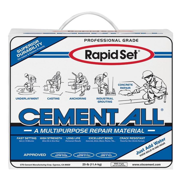 Rapid Set 25lb Bag Cement All Concrete Repair
