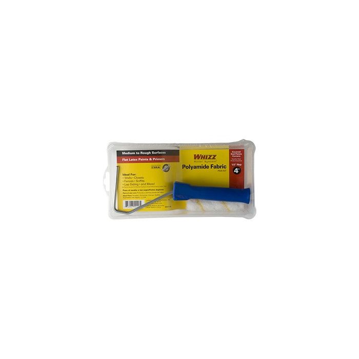 Whizz 4" Premium Gold Stripe 1/2" Nap Roller Pan Set
