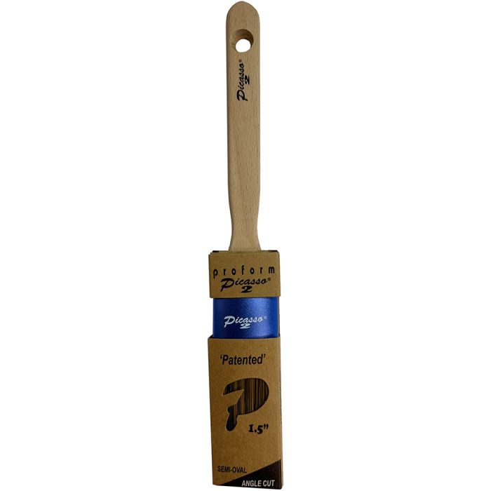 Proform 1-1/2" Generation 2 Picasso Standard Handle Oval Angled PBT/Nylon Blended Paint Brush