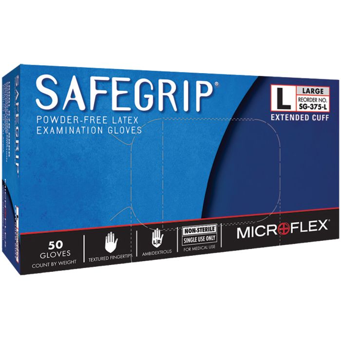 Microflex 13mil Safegrip Latex Gloves 50pk