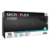 Microflex 6mil Midknight Black Powder Free Nitrile Gloves 100pk