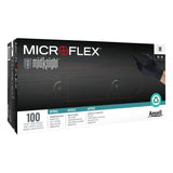 Microflex 6mil Midknight Black Powder Free Nitrile Gloves 100pk