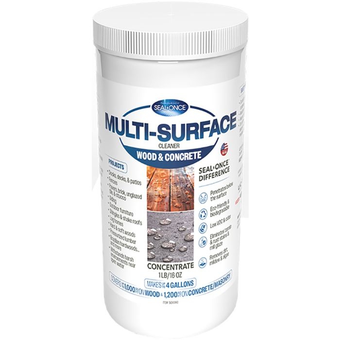 SEAL-ONCE 1lb Multi-Surface Wood Concrete & Masonry Cleaner