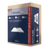 AccuTec .024" PRO Heavy Duty 2-Notch Utility Blade in Wraps of 5, (100pk)