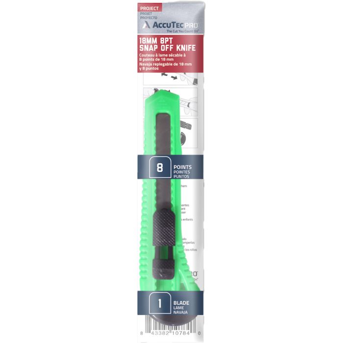 American Line 18mm 8-Point Neon Snap Off Knife (Case of 25)