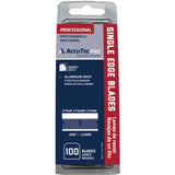 AccuTec .009" PRO Blue Single Edge Razor Blade (100pk)