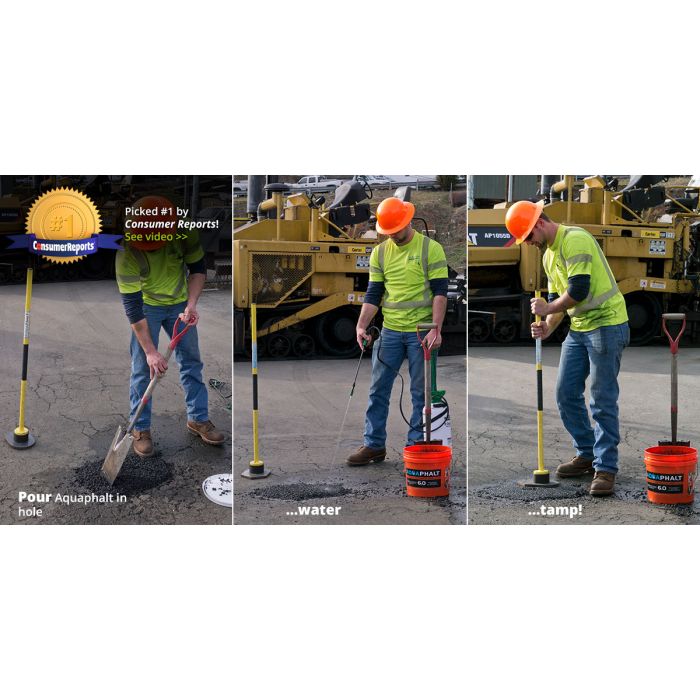 Aquaphalt 6.0 3.5gal Black Medium 6mm Permanent Asphalt Large Repair