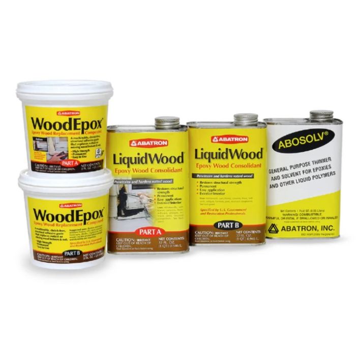 Abatron Wood Restoration Kits (2ea LiquidWood, 2ea WoodEpox)
