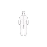 Protective Coverall SMS One Size Fits All (Med & Lrg) - White (1 box contains 5 coveralls)