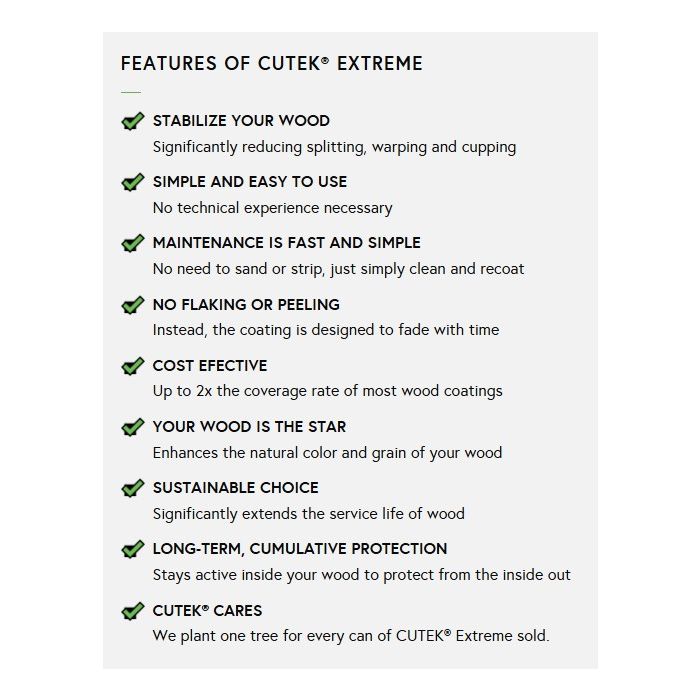 CUTEK Extreme High Performance Oil-Based Wood Stabilizer Stain