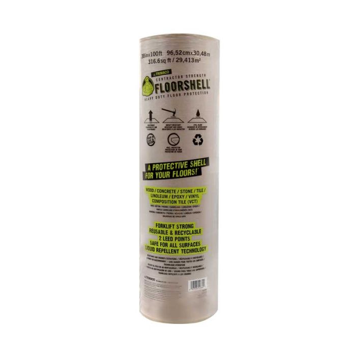 Trimaco 38" x 100' 46mil Floor Shell w/ Liquid Repellent Technology