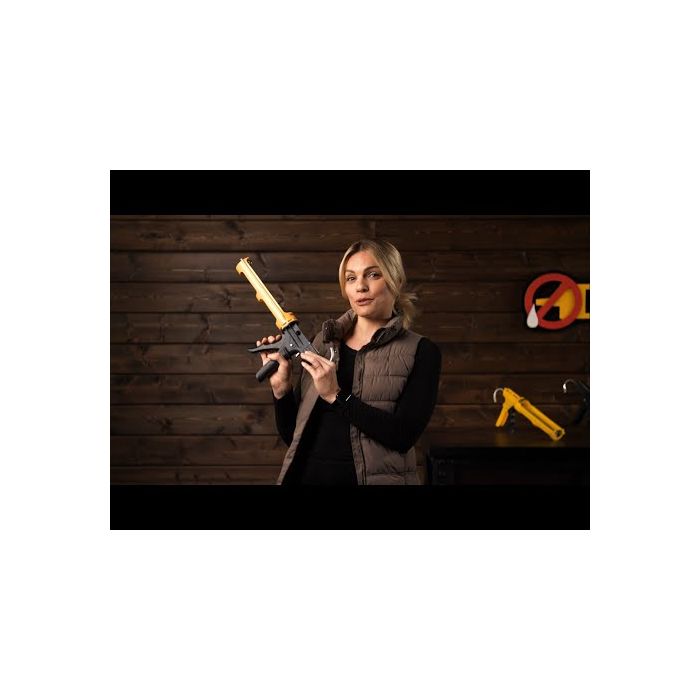 Dripless 10oz Composite Rotating Barrel Industrial Caulk Gun w/18:1 Thrust Ratio
