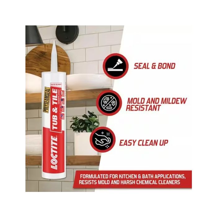 Loctite 5.5oz 2-n-1 Paintable Tub & Tile Sealants