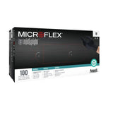 Microflex 6mil Midknight Black Powder Free Nitrile Gloves 100pk