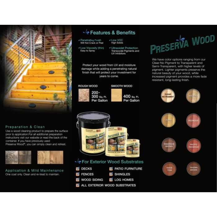 Preserva Wood Penetrating Oil Stain & Sealers