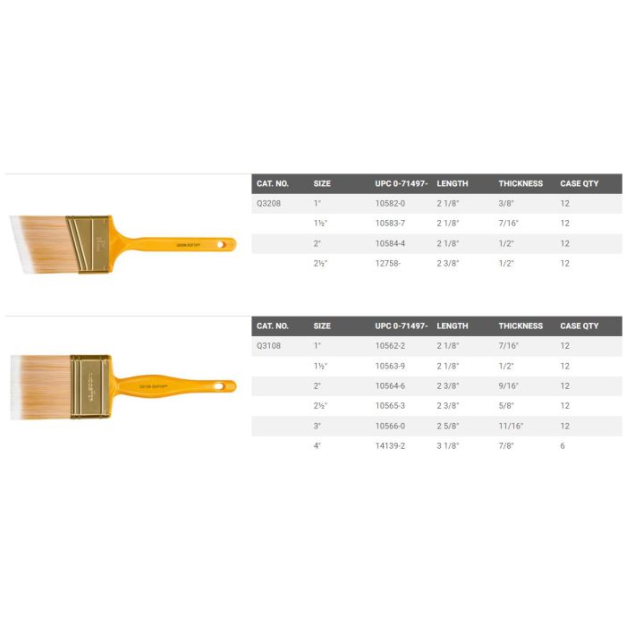 Wooster Softip Nylon Paint Brushes