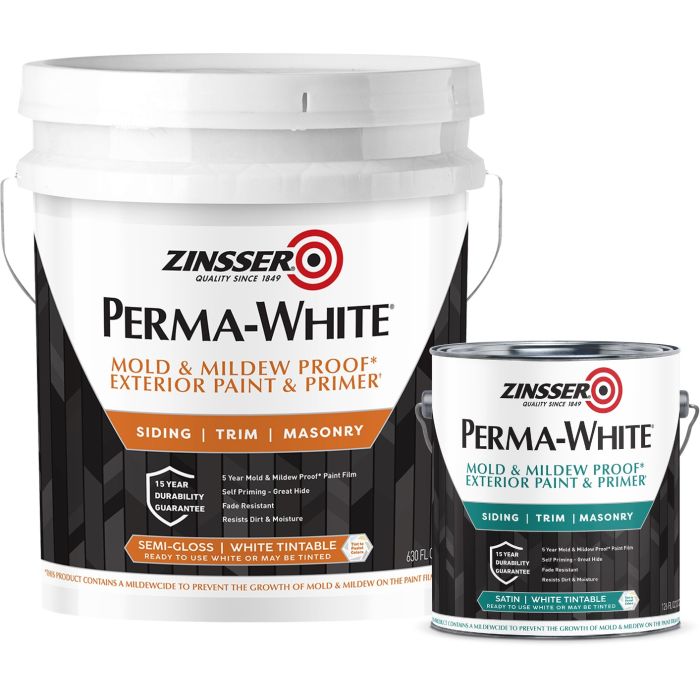 Zinsser Exterior Perma-White Mold & Mildew Proof Paints