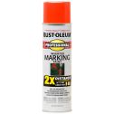 Rust-Oleum 15oz Fluorescent Orange Pro 2X Distance Inverted Marking Water-Based Spray Paint (Contractor Pack of 12)