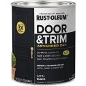 Rust-Oleum 1qt Satin Black Stops Rust Door & Trim Water-Based Paint