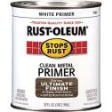 Rust-Oleum qt White Clean Metal Primer Stops Rust Paint