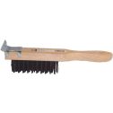 DQB 11" 4x11 Row Heavy Duty Wire Brush w/Scraper