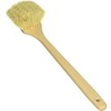 DQB 20" White Tampico Utility/Pot Scrub Brush Poly Handle