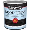 Minwax Qt True Black Wood Finish Water-Based Semi-Transparent Color Stain
