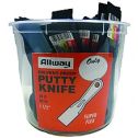 Allway 1-1/2" Plastic Putty Knife Bucket Labelled (Case of 25)