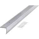 M-D 72" x 1-1/8" Silver Fluted Stair Edging A726