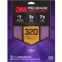 3M 9" x 11" 320 Grit Pro Grade Precision Faster Sanding Sheets (3pk)