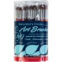 Wooster Decorator's Choice Artist Brush Canister 144pc Set (Round - 30 #2, 30 #4 & 24 #6; Flat - 24 1/4", 24 3/8" & 12 1/2")