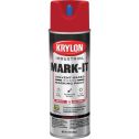 Krylon 15oz APWA Red Inverted Marking Contractor Solvent Based Spray