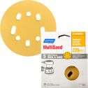 Norton 5" 5 & 8 Hole P220 Hook & Sand Paper H&L UVH Disc 25Pk