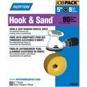 Norton 5" 8 Hole P80 Hook & Sand Paper H&L Vac Disc 25pk