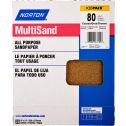 Norton 9" x 11" 80D MultiSand Paper Sheets UPC 25Pk