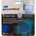 Norton 5" Mesh Power Hook & Sand Sanding Disc Assorted (80G, 120G, 150G, 220G) - 4pk