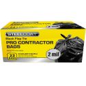 Petoskey 42gal 2mil Steelcoat Black Flap Tie Contractor Bag (22pk)